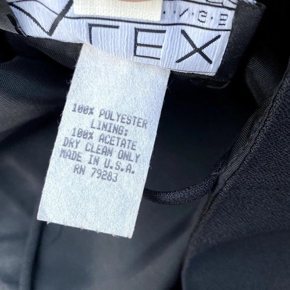 Vintage Alex Evenings Black Beaded Made In U.S.A Cocktail Knee Length Dress - Picture 7 of 13